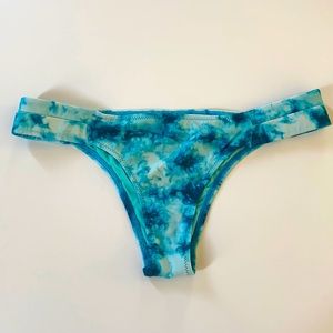 Blue/teal tie dye bikini bottoms